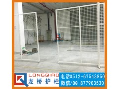 订制南京工厂车间隔离网平开门 仓库隔离网大门 龙桥图3