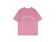 温碧霞IRENENA服装品牌，印花圆领短袖ins风中长款T恤图3
