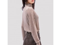 温碧霞代言IRENENA服装品牌半高领打底衫加长长袖内搭衣图3