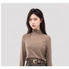 温碧霞代言IRENENA服装品牌春秋长袖打底衫纯色修身圆领衫