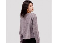 温碧霞代言IRENENA服装品牌雪花纹羊毛开衫长袖外套针织衫图3