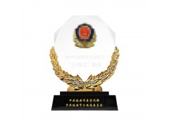 警察奖牌制作 年度十佳民警表彰奖品 辅警从警周年纪念品定做图2