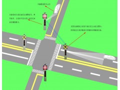 路口来车预警系统 太阳能来车预警哨兵警示柱交通设施厂家图3