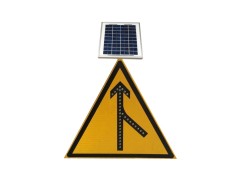 交通设施 太阳能分流标志牌 led菱形标志牌安装方式图3